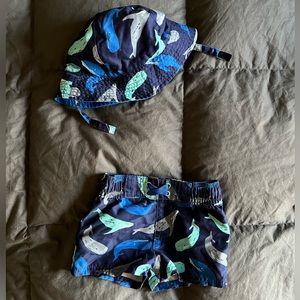 Cat & Jack Swim Trunks with Matching Hat